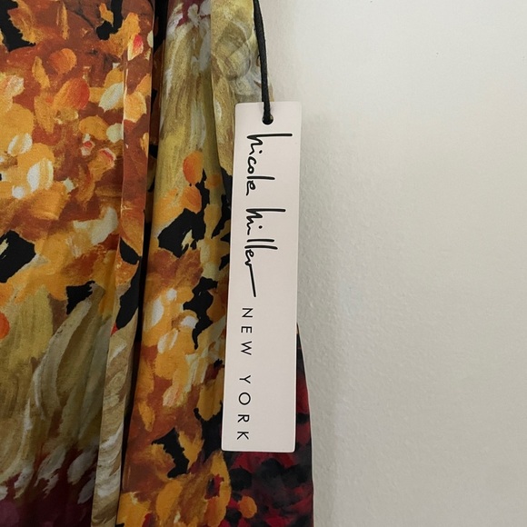 Nicole Miller New York Satin Floral Maxi Slip Dress - Picture 4 of 5